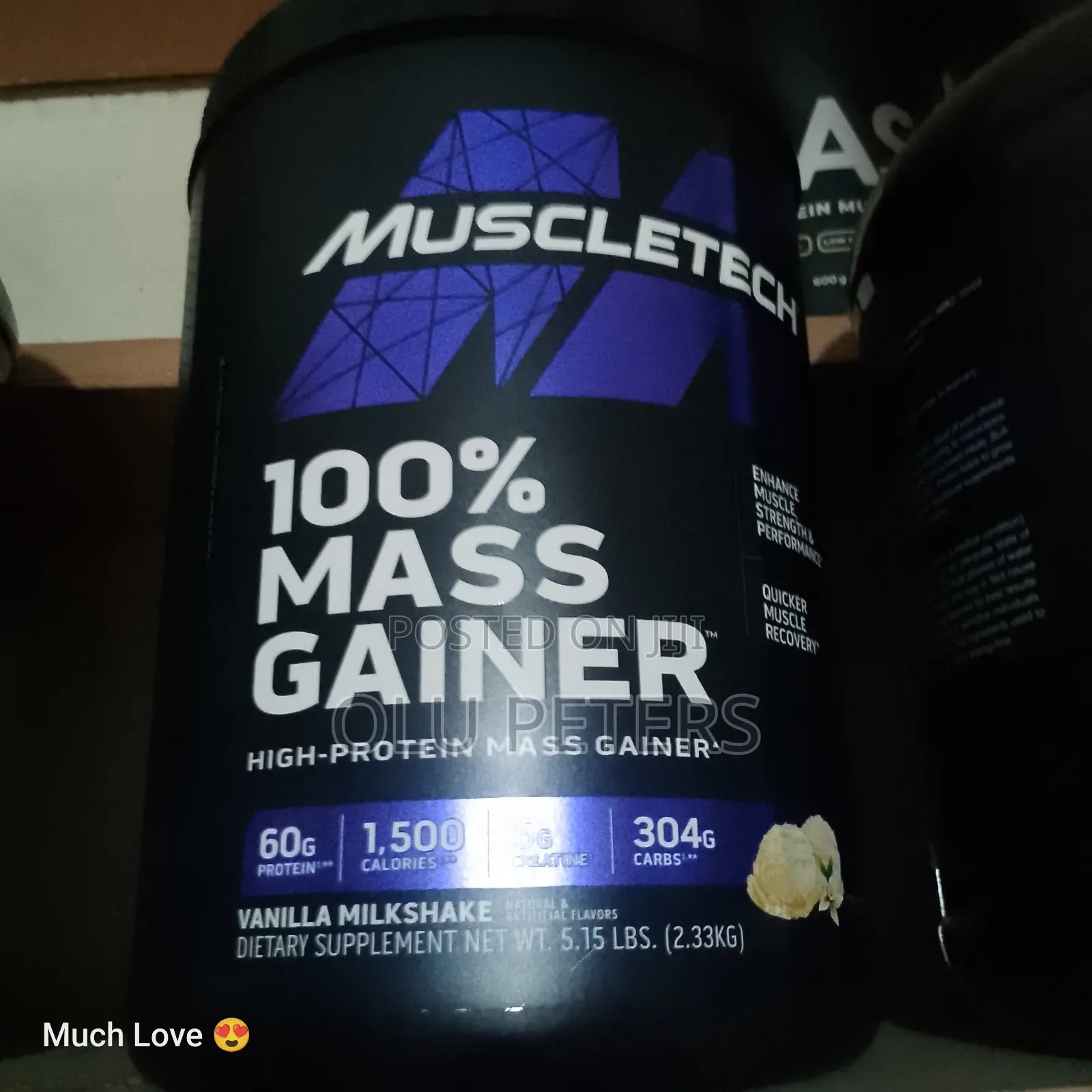 Muscletech 100% Mass Gainer Vanilla