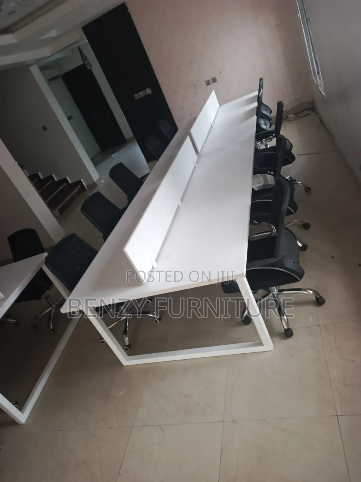 Workstation Desk Without Drawers Iron Base