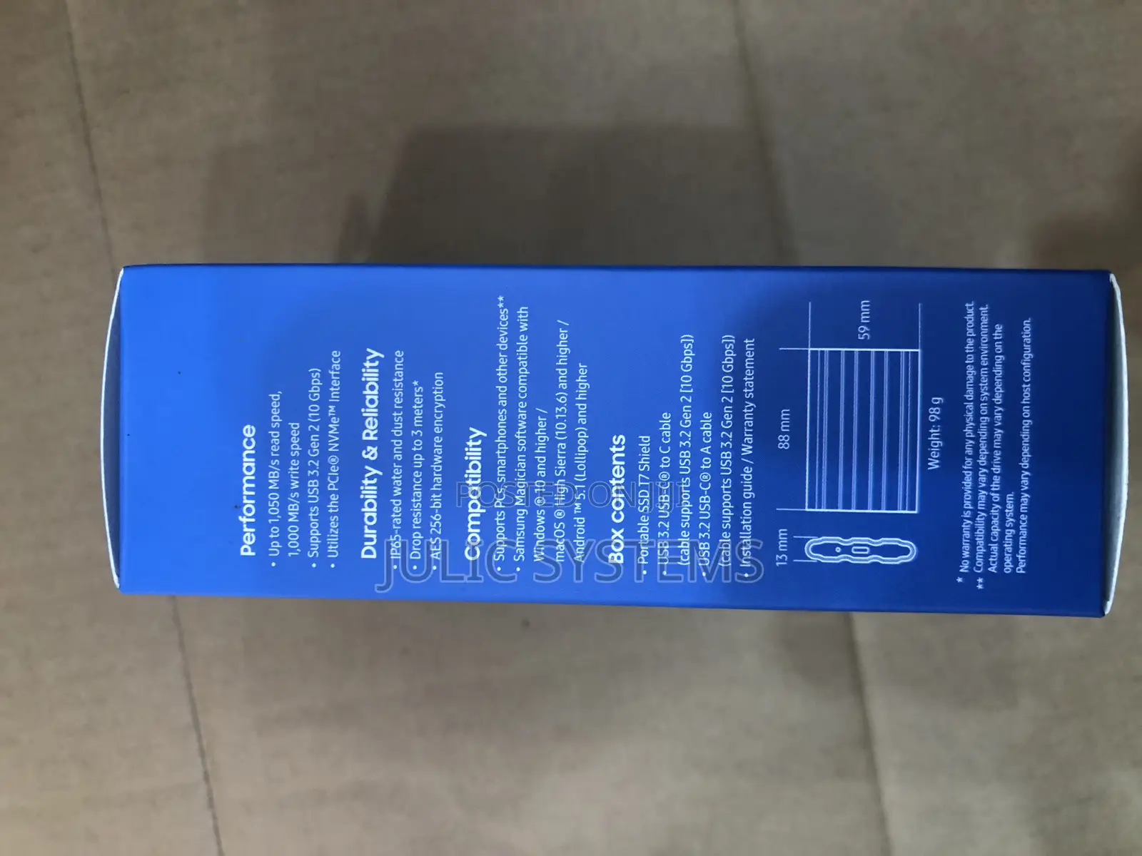 Samsung T7 SSD 2tb Shield