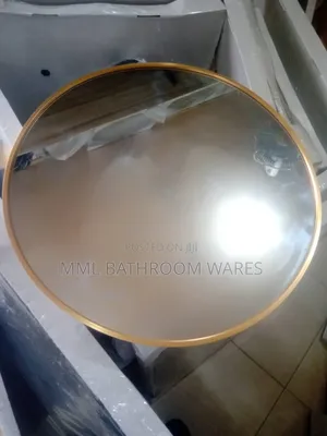 Round Wall Mounted Mirror With Stainless Steel Frame
