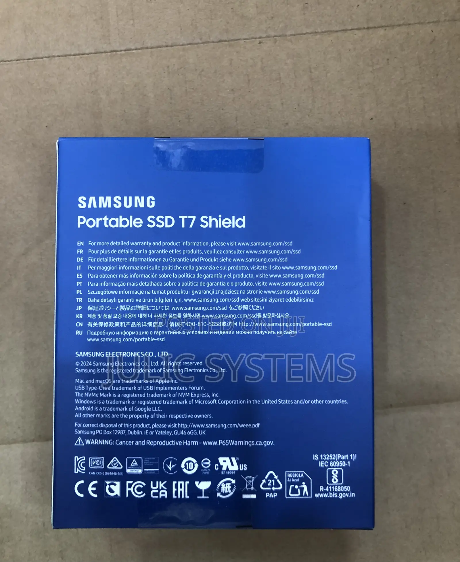 Samsung T7 SSD 1tb Shield
