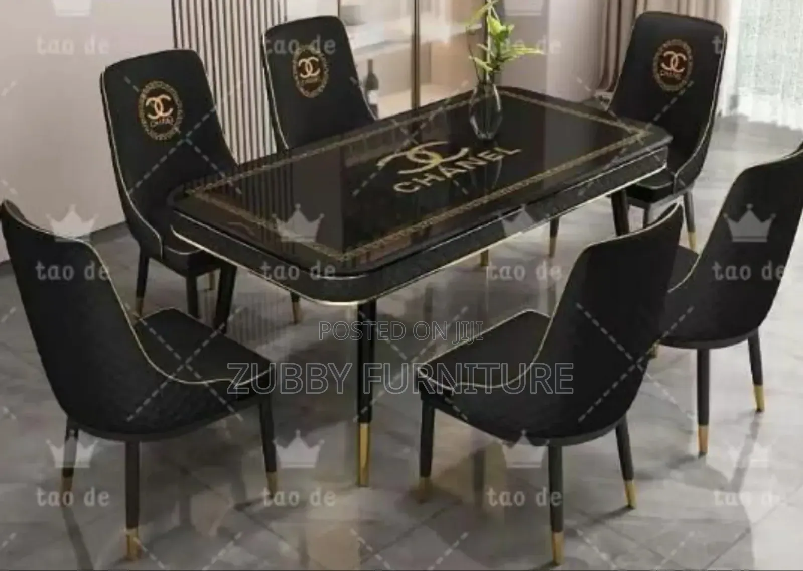 High Quality and Imported Channel Dining Table by 6 Chairs