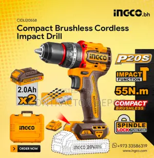 Compact Brushless Cordless Impact Drill Ingco 13mm