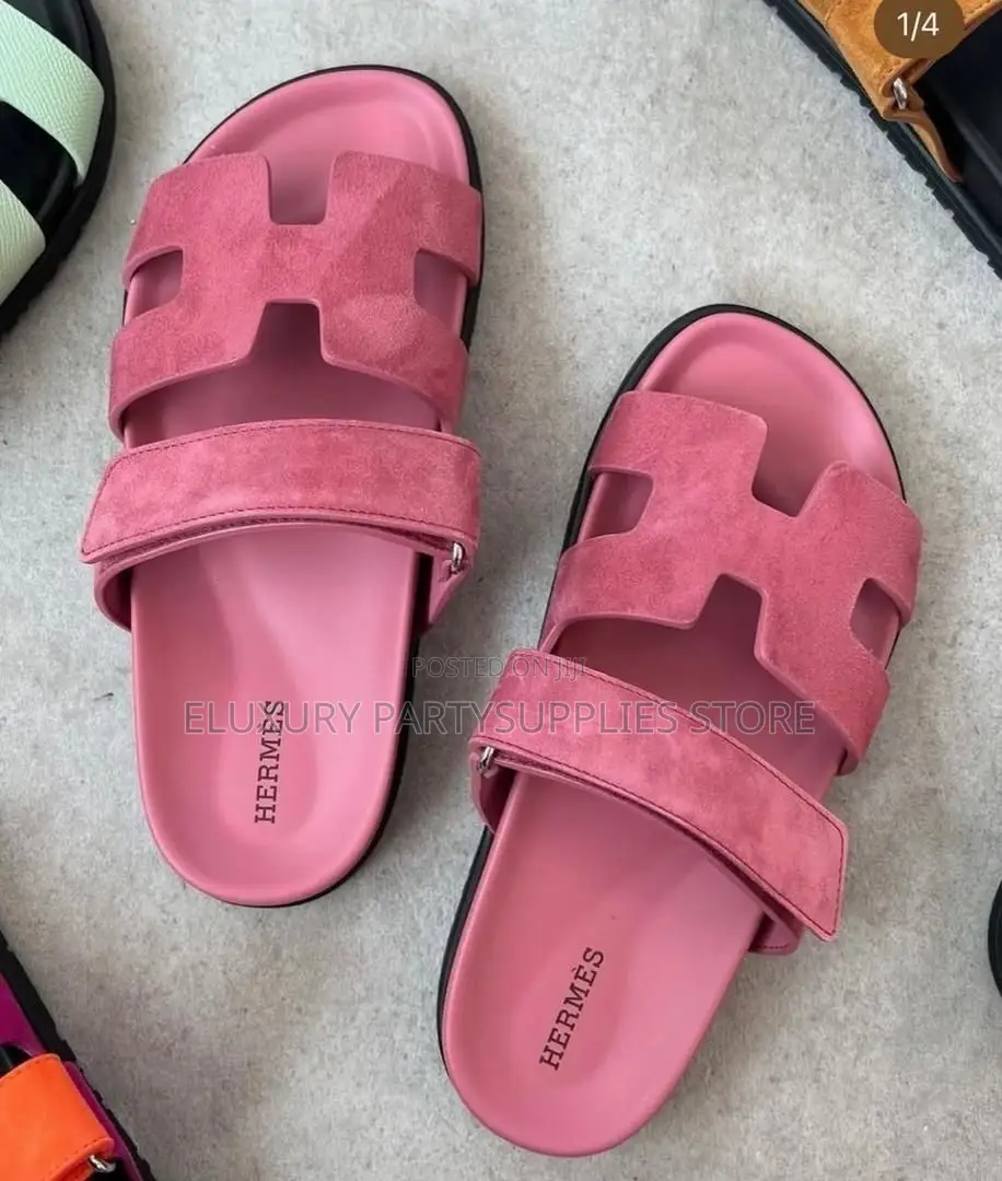 Hermes Suede Slides