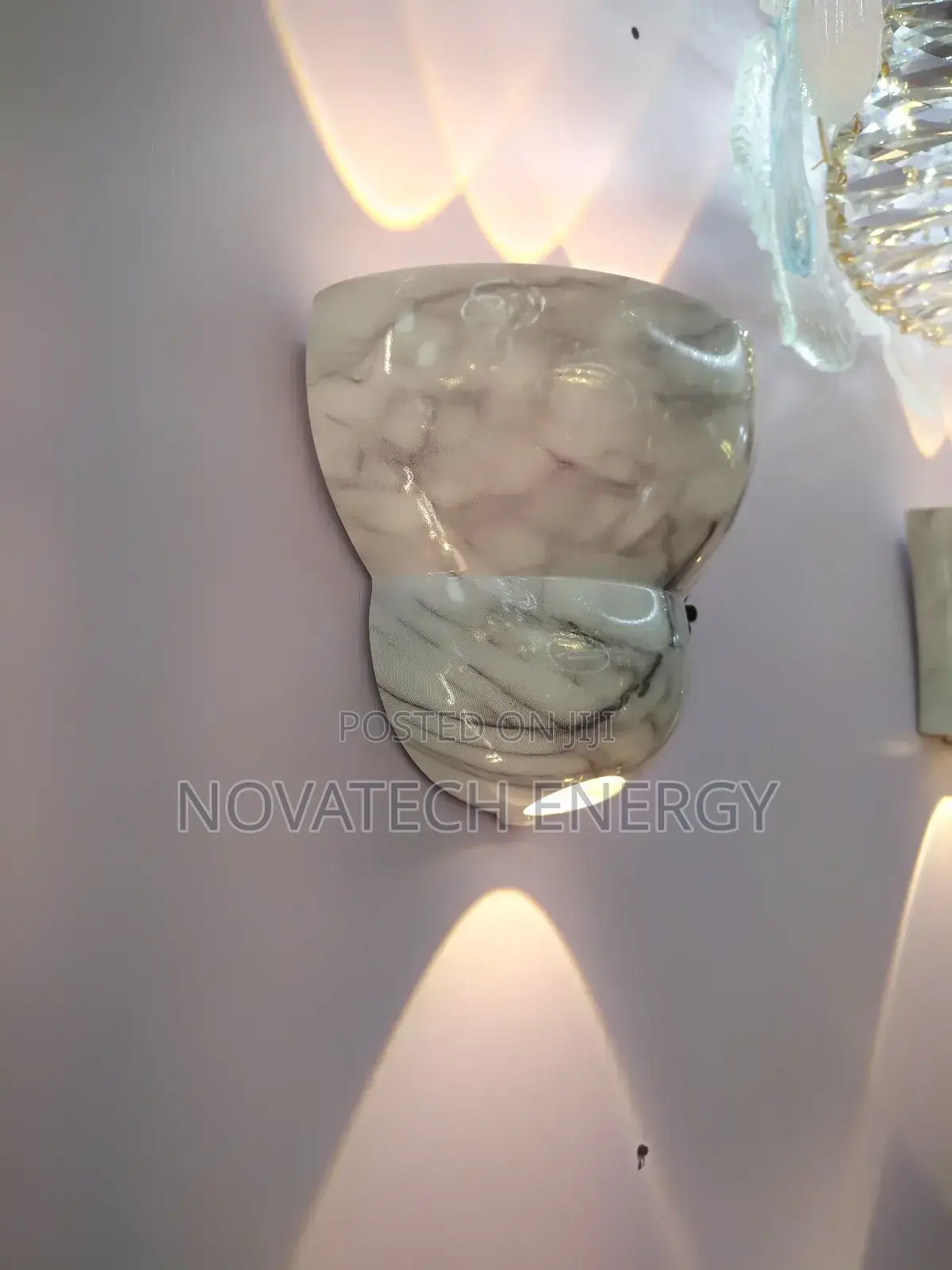 Marble Colour Wall Bracket, White and Warm White Led Lights
