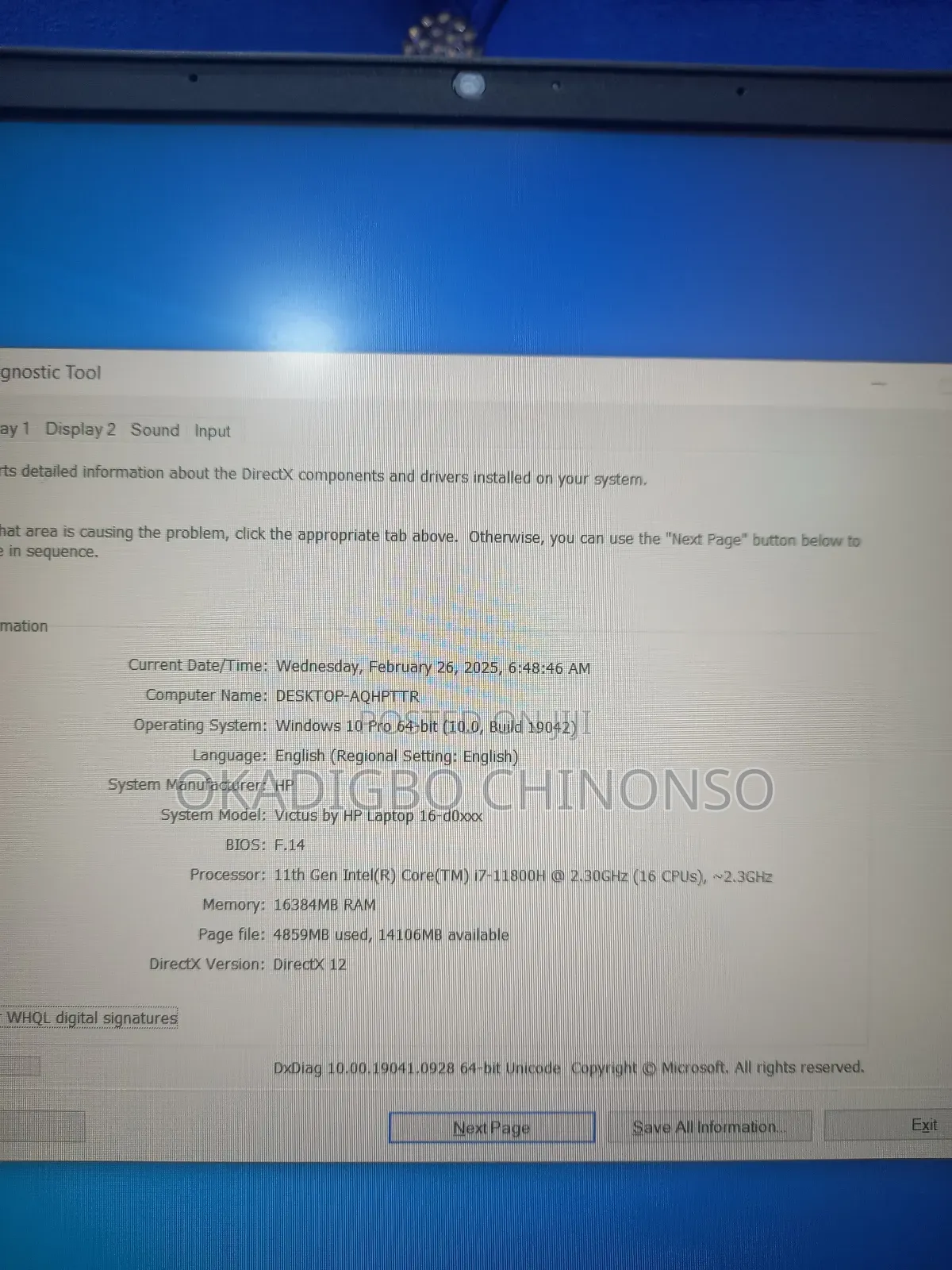 Laptop HP Victus 16 16GB Intel Core i7 SSD 512GB