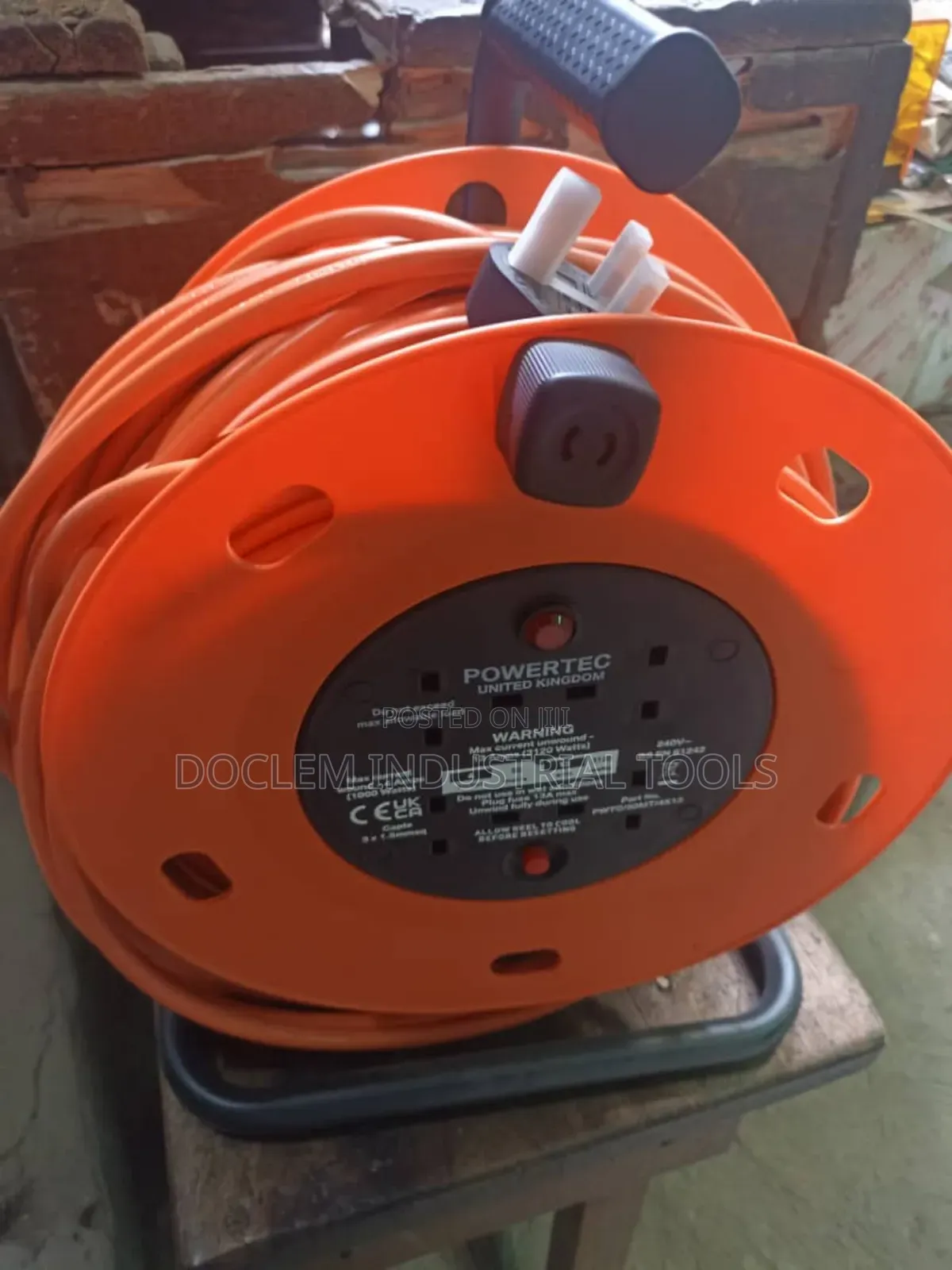 Powertec 50 Metre Extension Reel