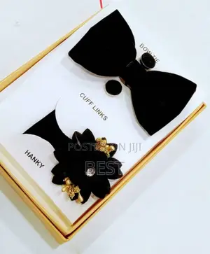 High Quality Suede Bow Ties Complete Set
