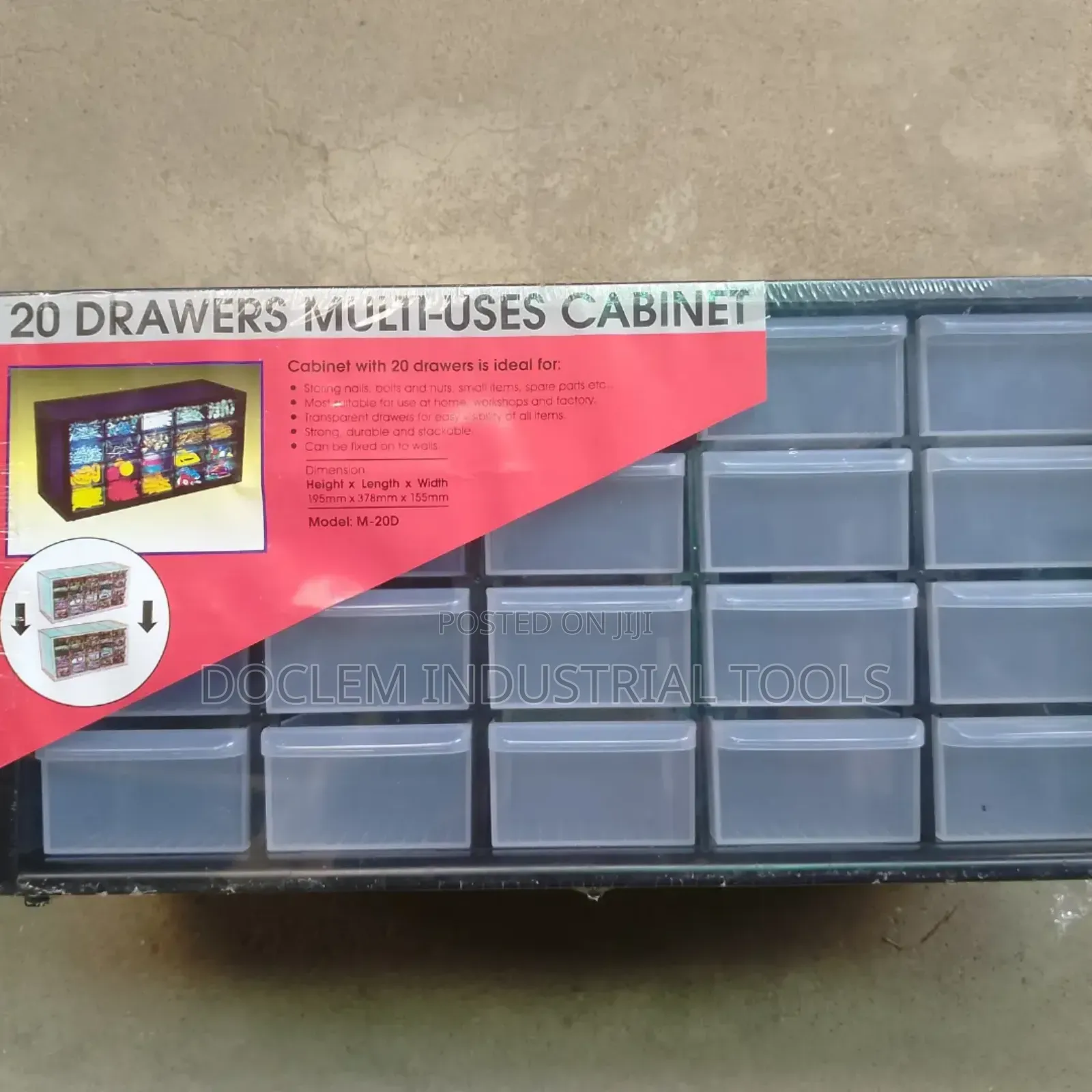 25 Drawer Empty Plastic Box With Demarcation