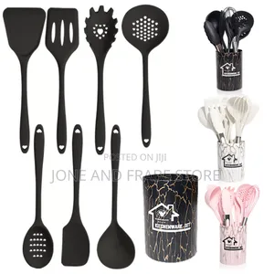 10pcs Full Silicone Non-Stick Kitchen Spoon Sets