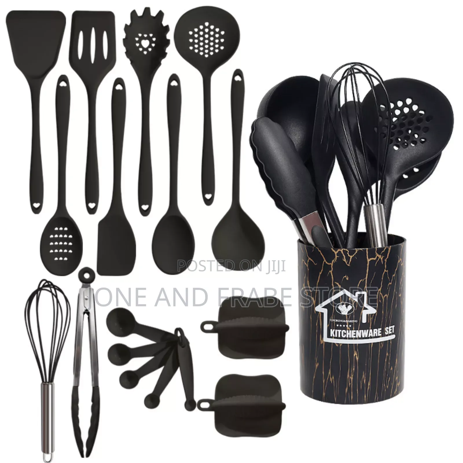 18pcs Full Silicone Nonstick Kitchen Spoon Sets/Utensils
