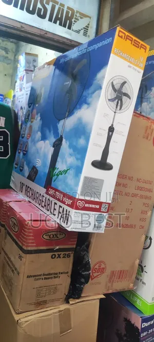 Qaza 18 Inches Rechargeable Fan Ac /Dc 1 Yr Warrenty