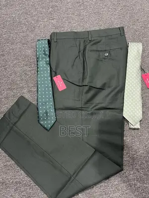 Plain Pants Trousers With High Quality Long Ties