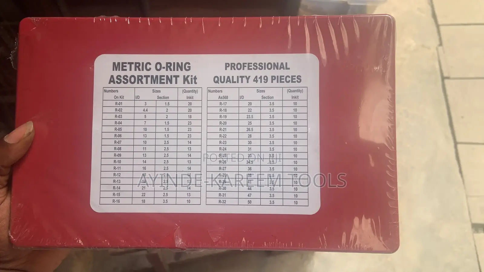 Metric O-Ring Assortment Kit