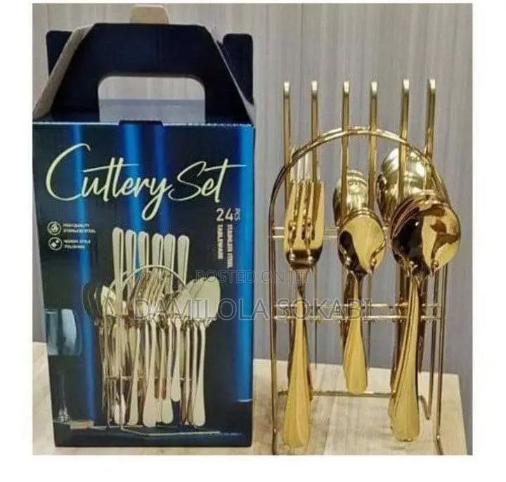 24psc Cutlery Gold Set