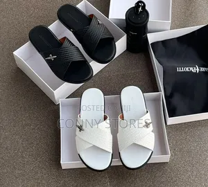 Cesare Paciotti Leather Slippers With Luxury Finish