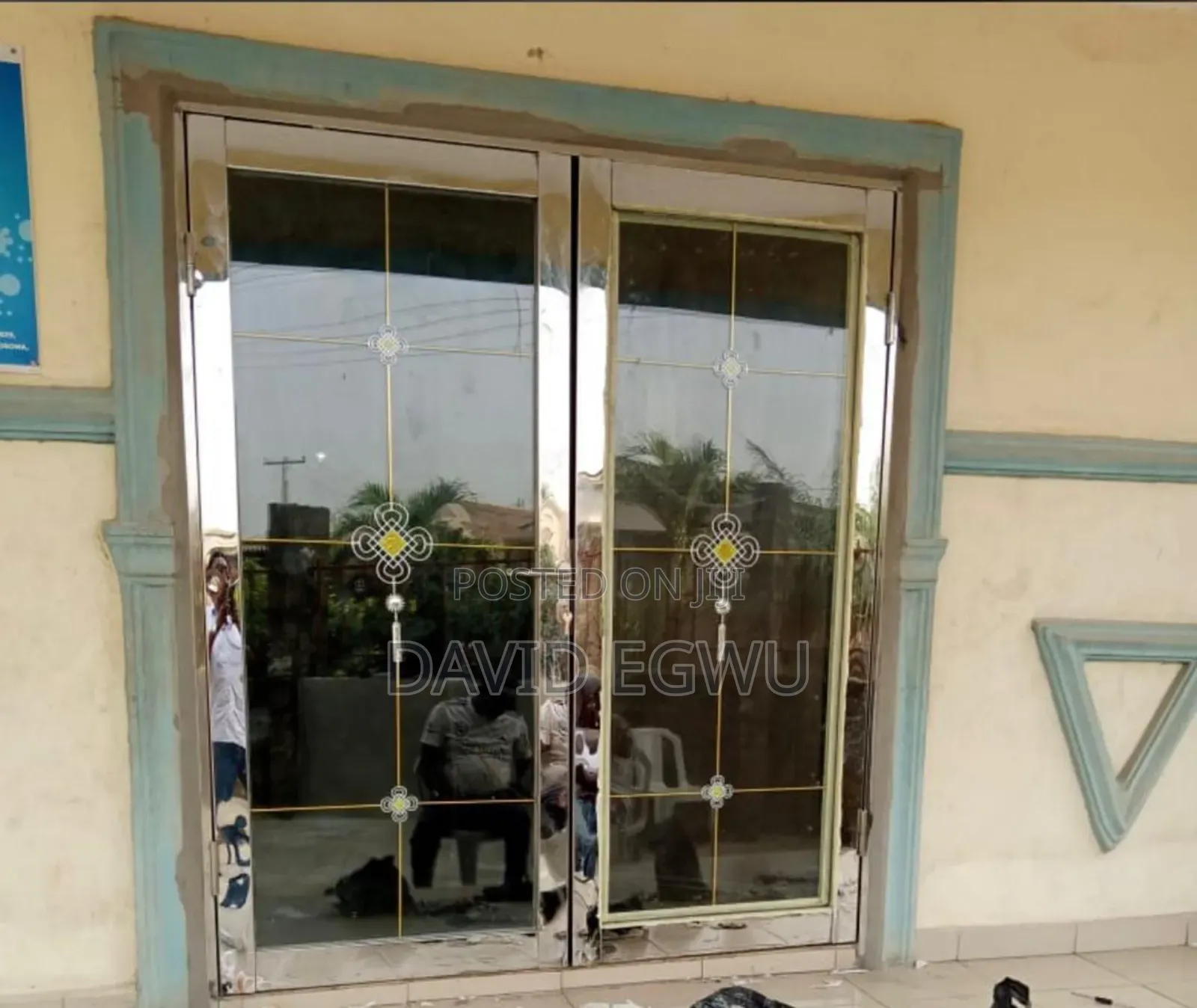 Stainless Framed Glass Door