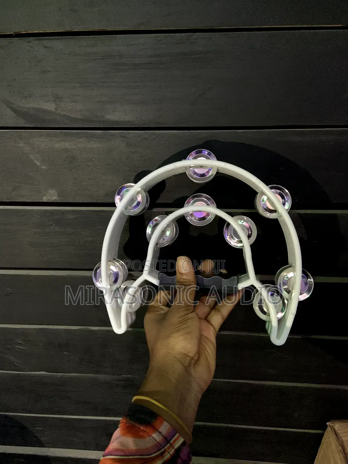 White Color Power 2 Tambourine