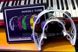 White Color Power 2 Tambourine