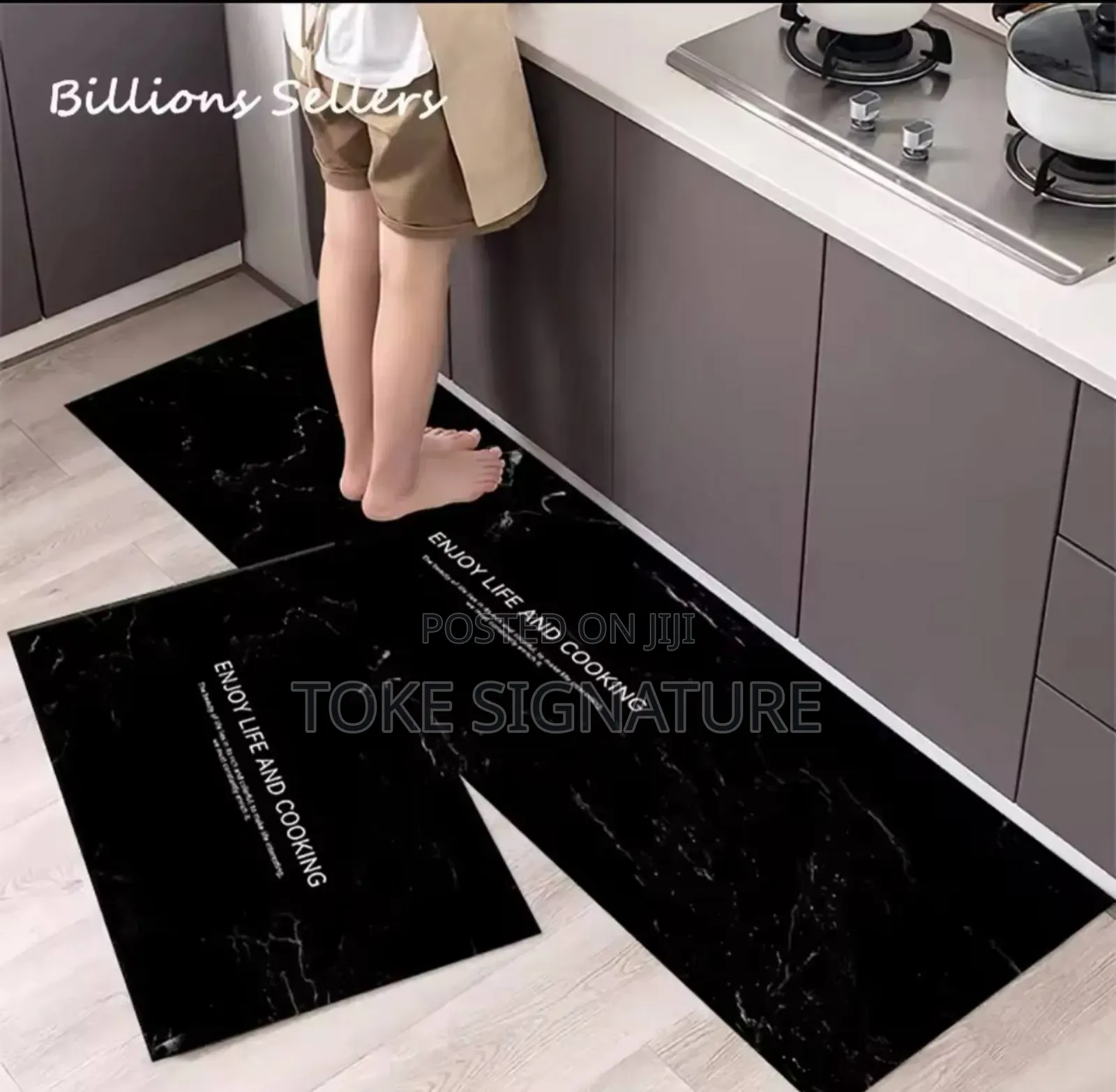 2pcs Big Size Absorbent Kitchen Runner