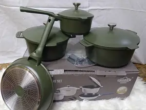 Aluminum Die Cast 9pcs Granite, Induction Cookware Set 