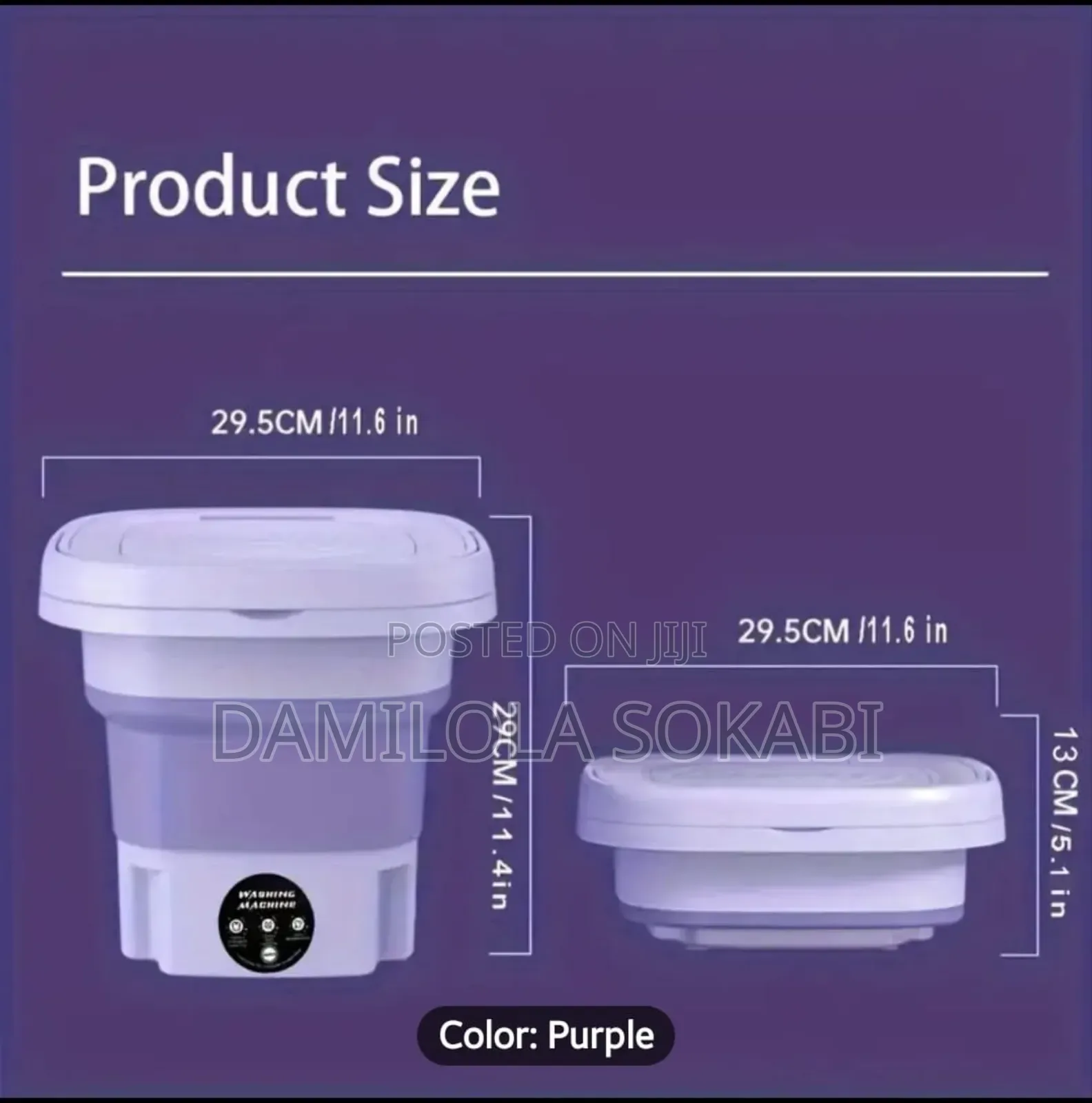Portable Mini Washing Machine Dryer Combo - Foldable