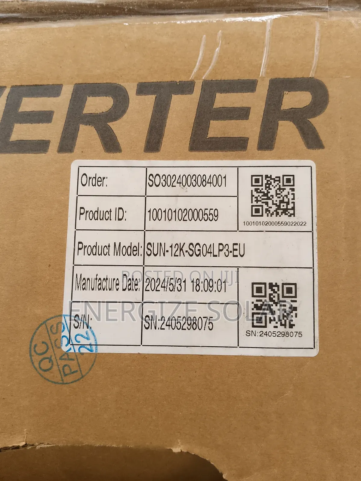 Deye 12kw Three Phase Hybrid Inverter