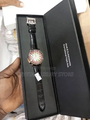 Jacob Co Quality Luxury Men Genuine Leather Wristwatch