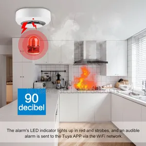 Wifi Smart Smoke/Fire Detector Alarm(Battery Operated)