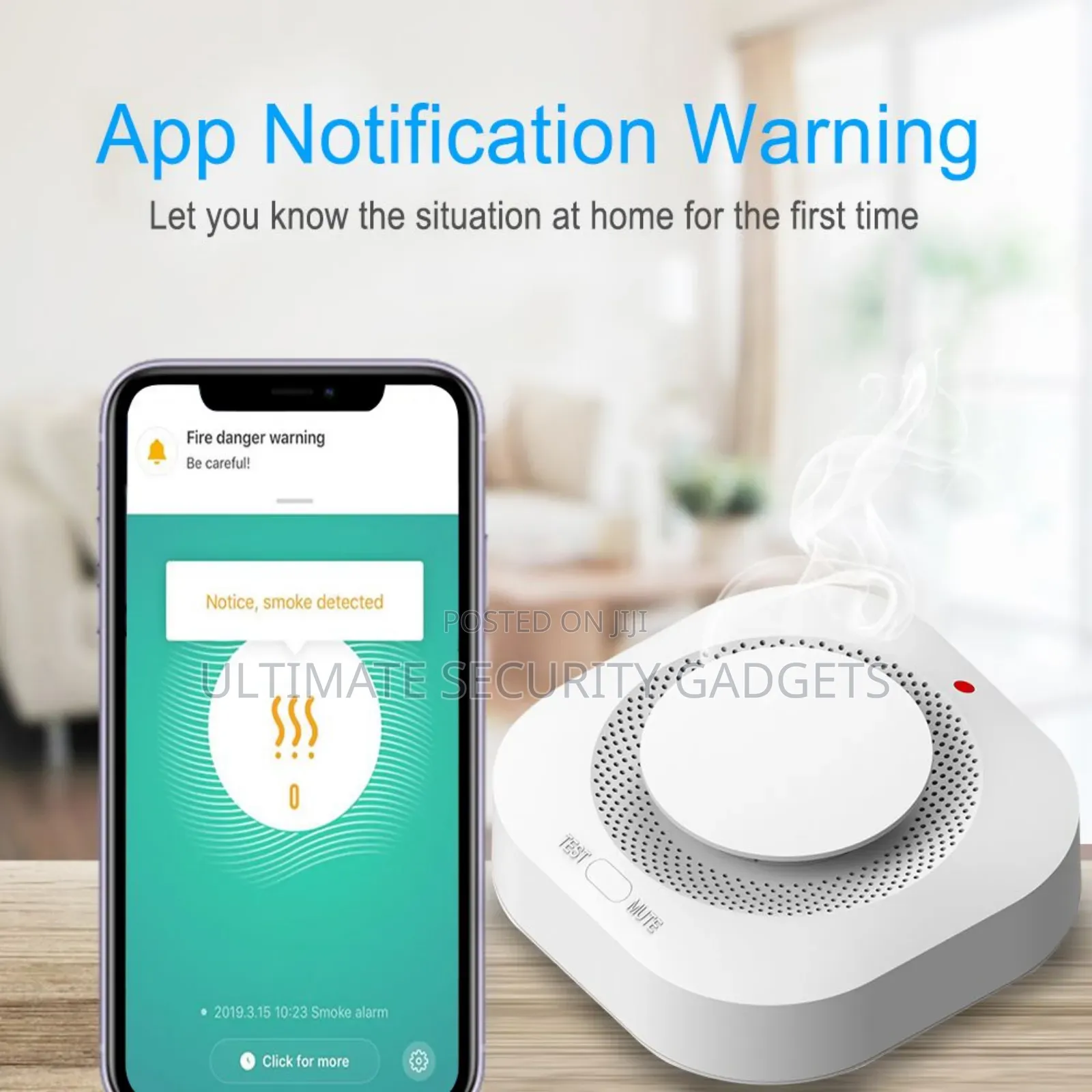 Wifi Smart Smoke/Fire Detector Alarm(Battery Operated)