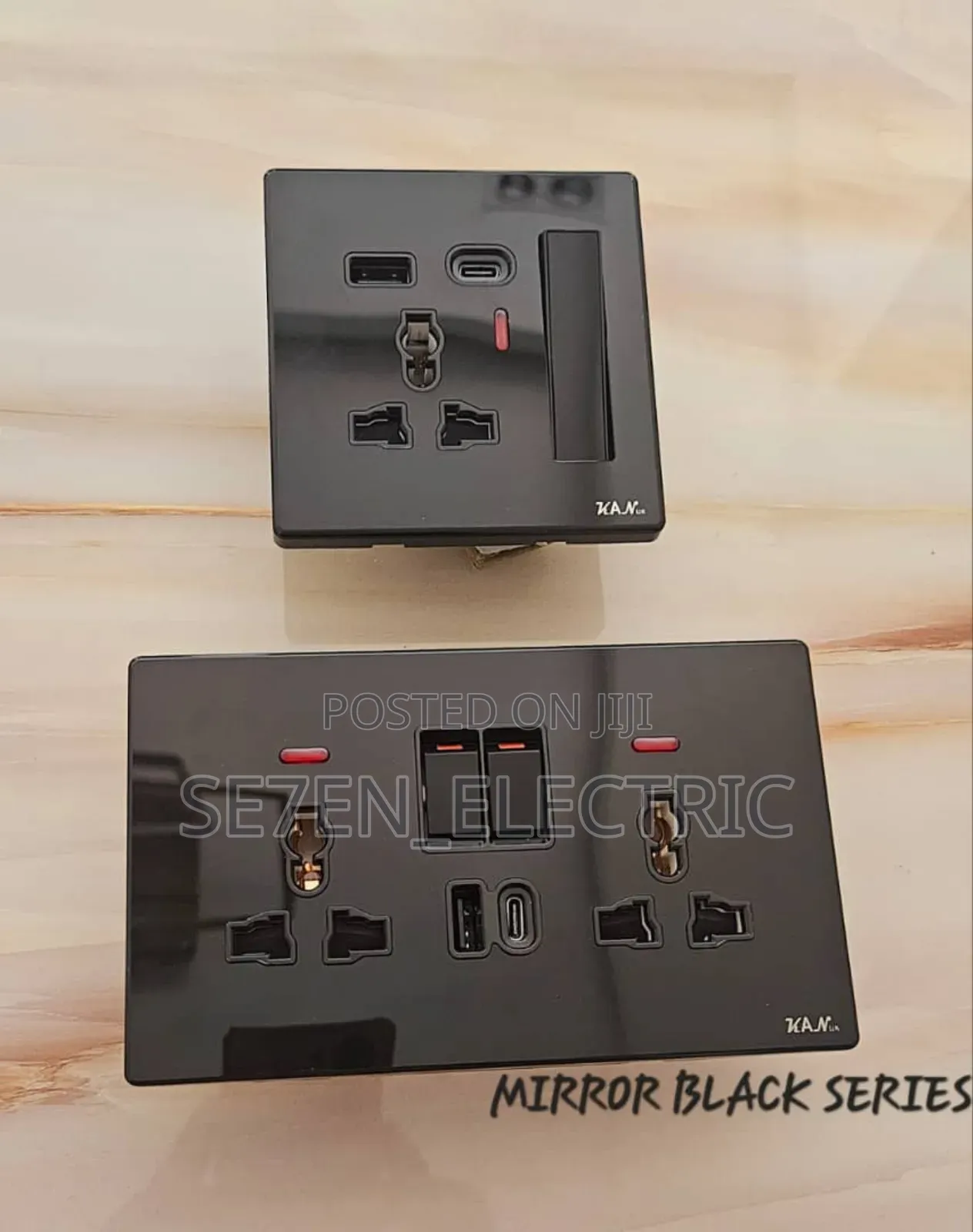 Black Acrylic Light Switches And Sockets