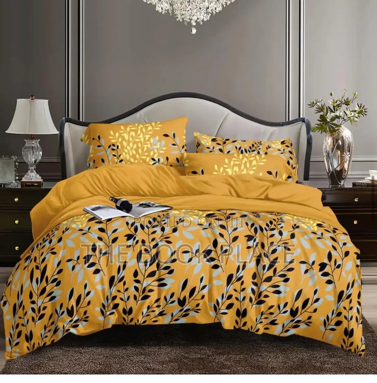 Yellow Flowered Bedding Set