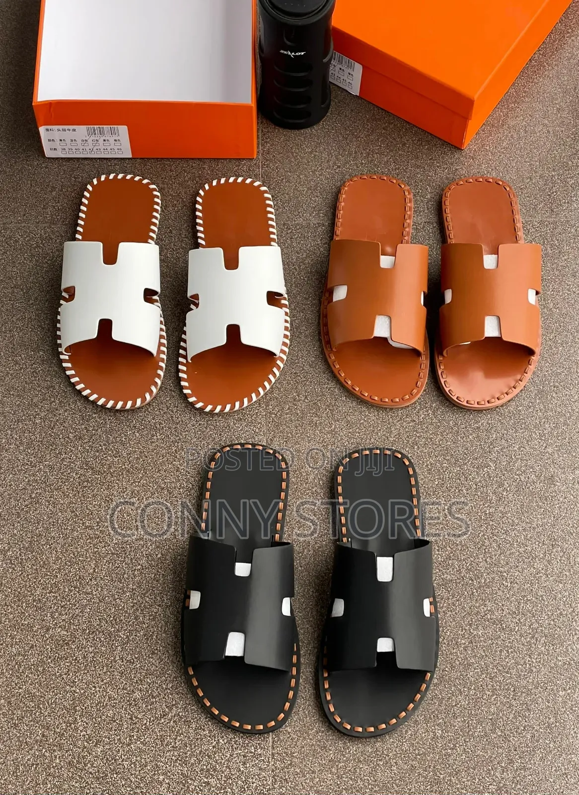 Hermès Luxury Slippers Black