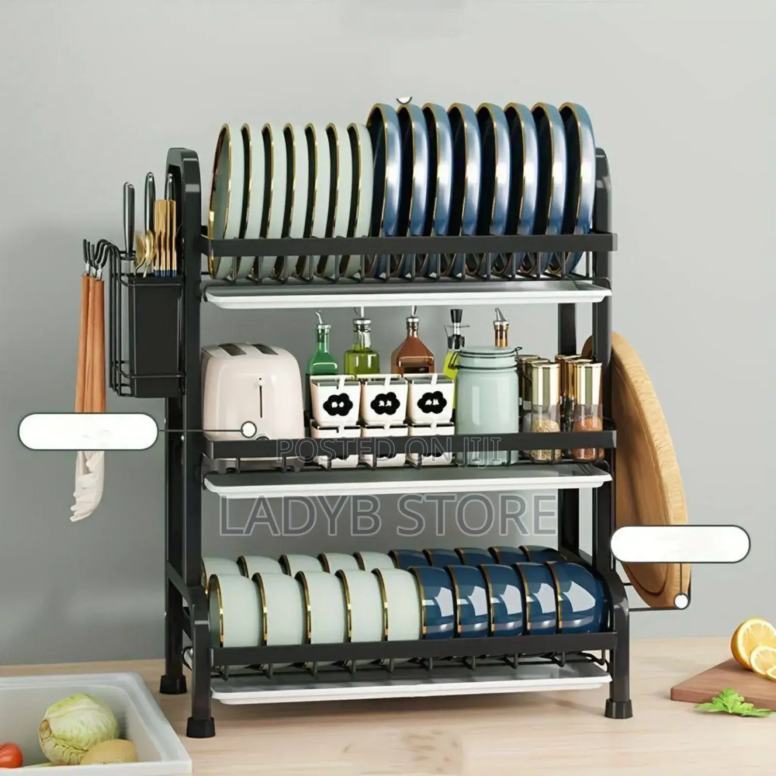 3layers Black Plate Rack