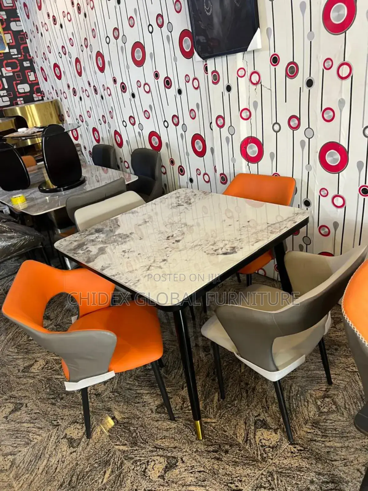 Marble Top Dining Table Set
