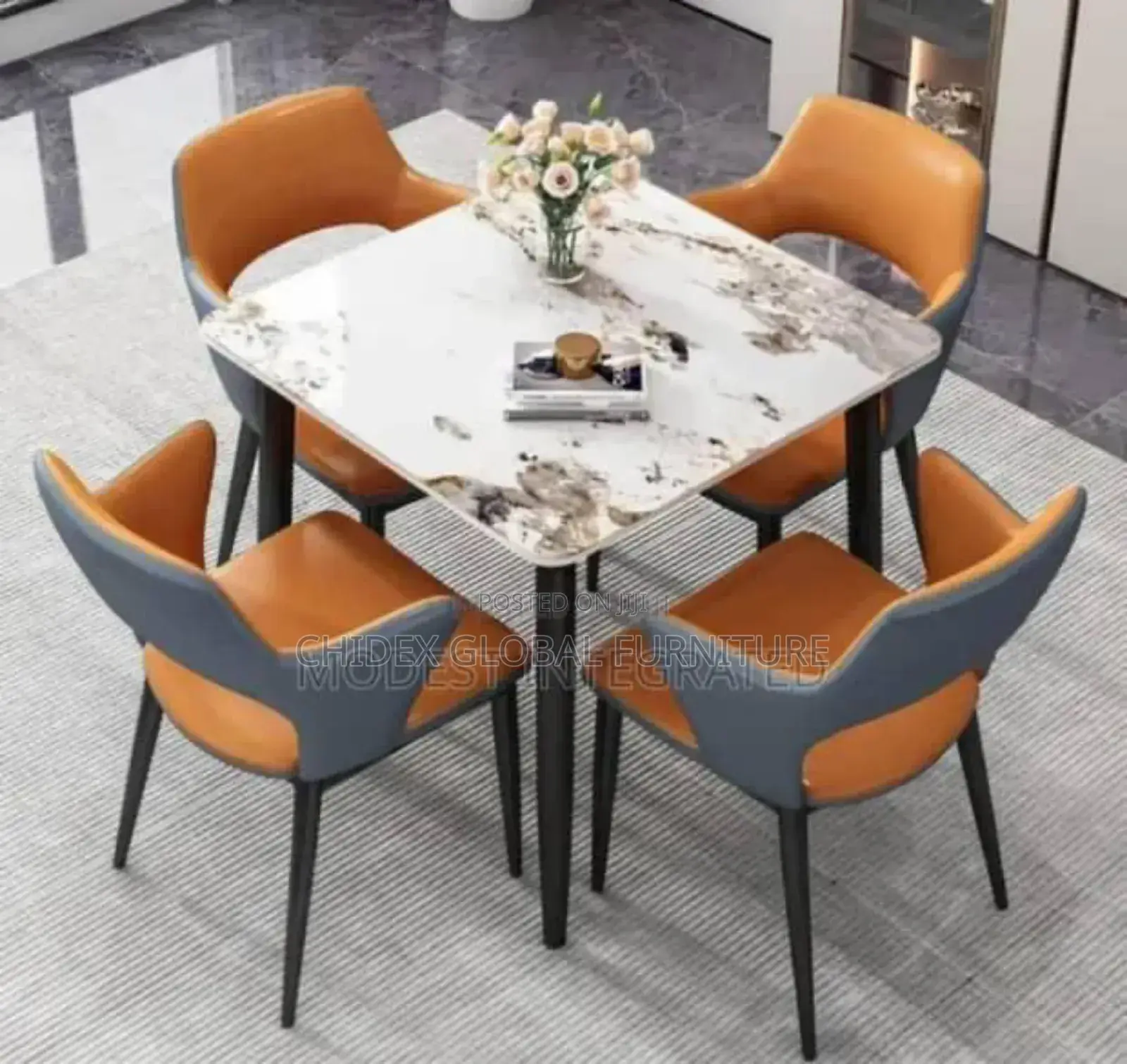 Marble Top Dining Table Set