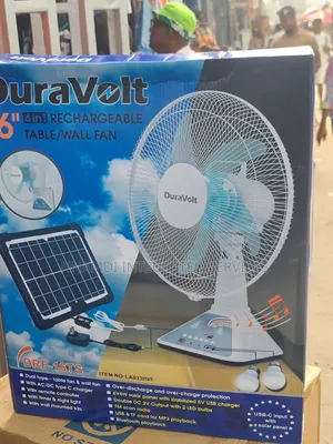 Photo - Duravolt Rechargeable Fan 16 "With Panel and Bob