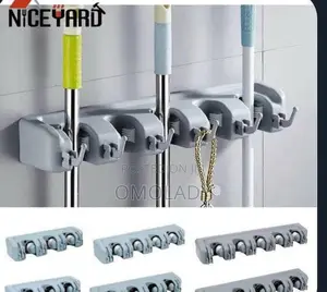 Broom Holder Wall Mounted Multifunctional Broom Holder