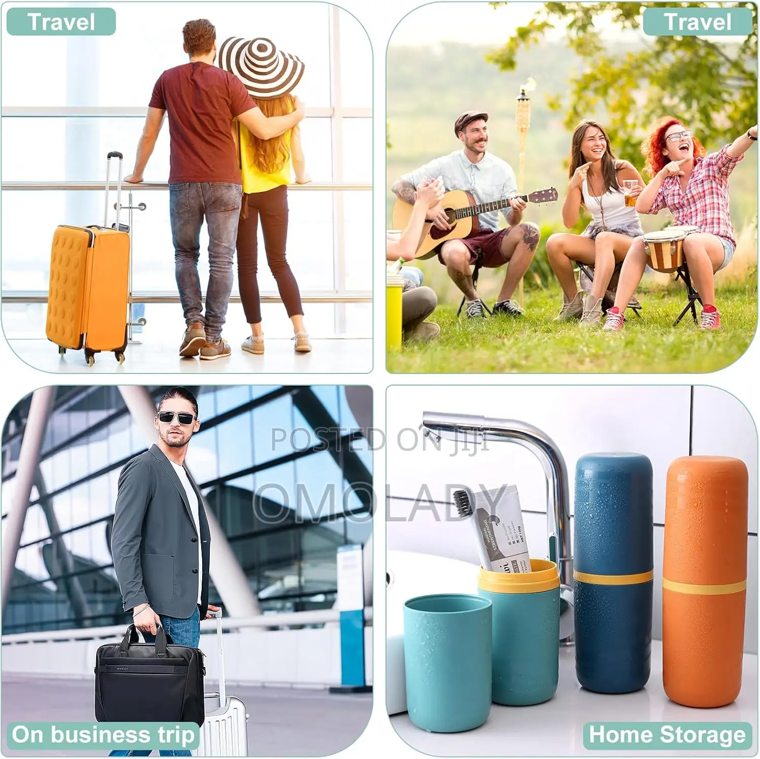 Travel Toothbrush and Toothpaste Holder