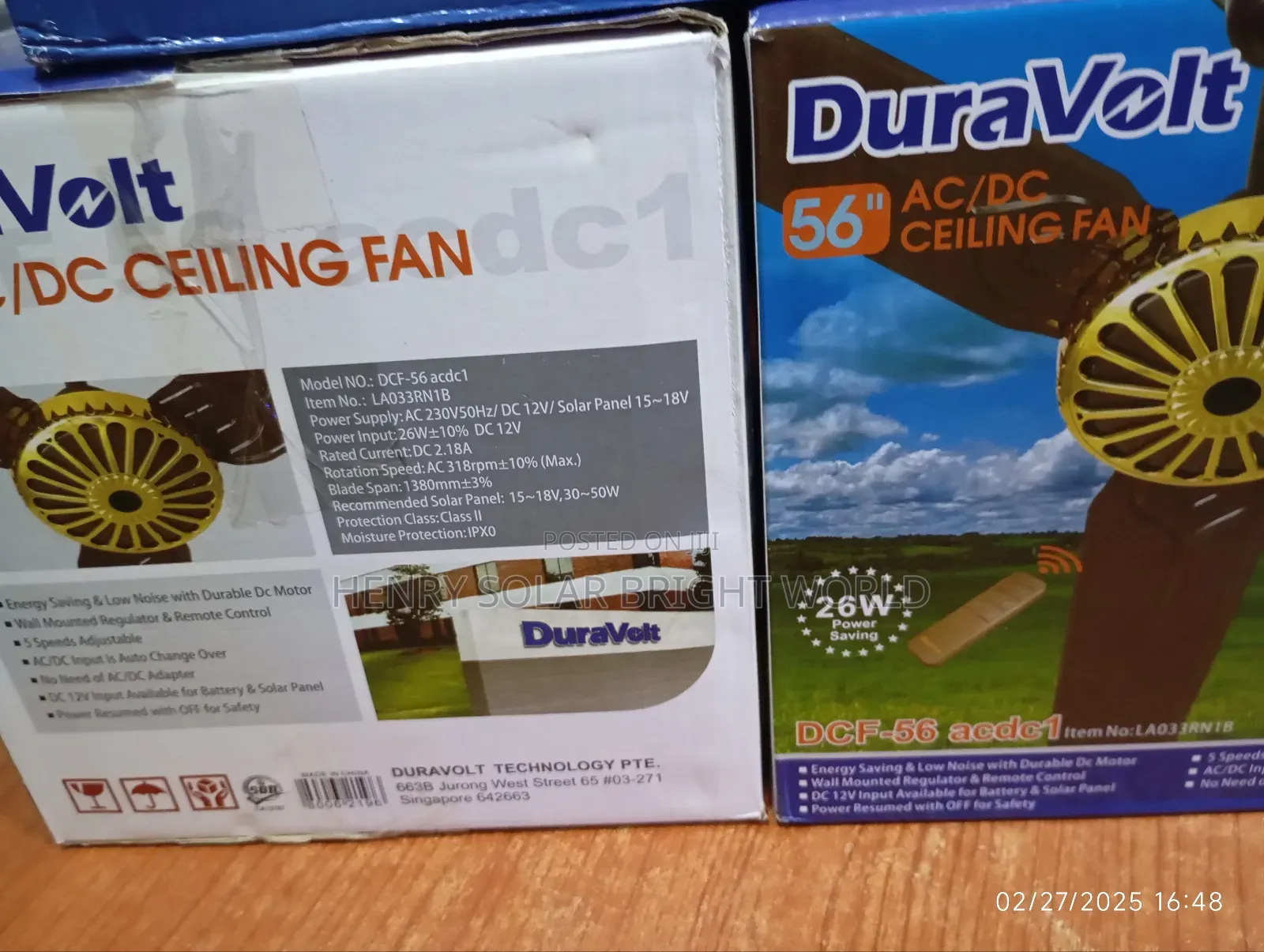 Duravolt Ac/Dc Fan '56'