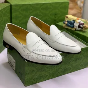 Gucci White, Brown, Black, Leather Shoe