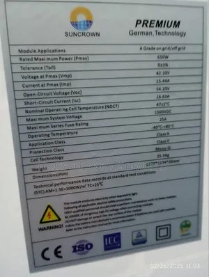 650w Mono Solar Panel Suncrown