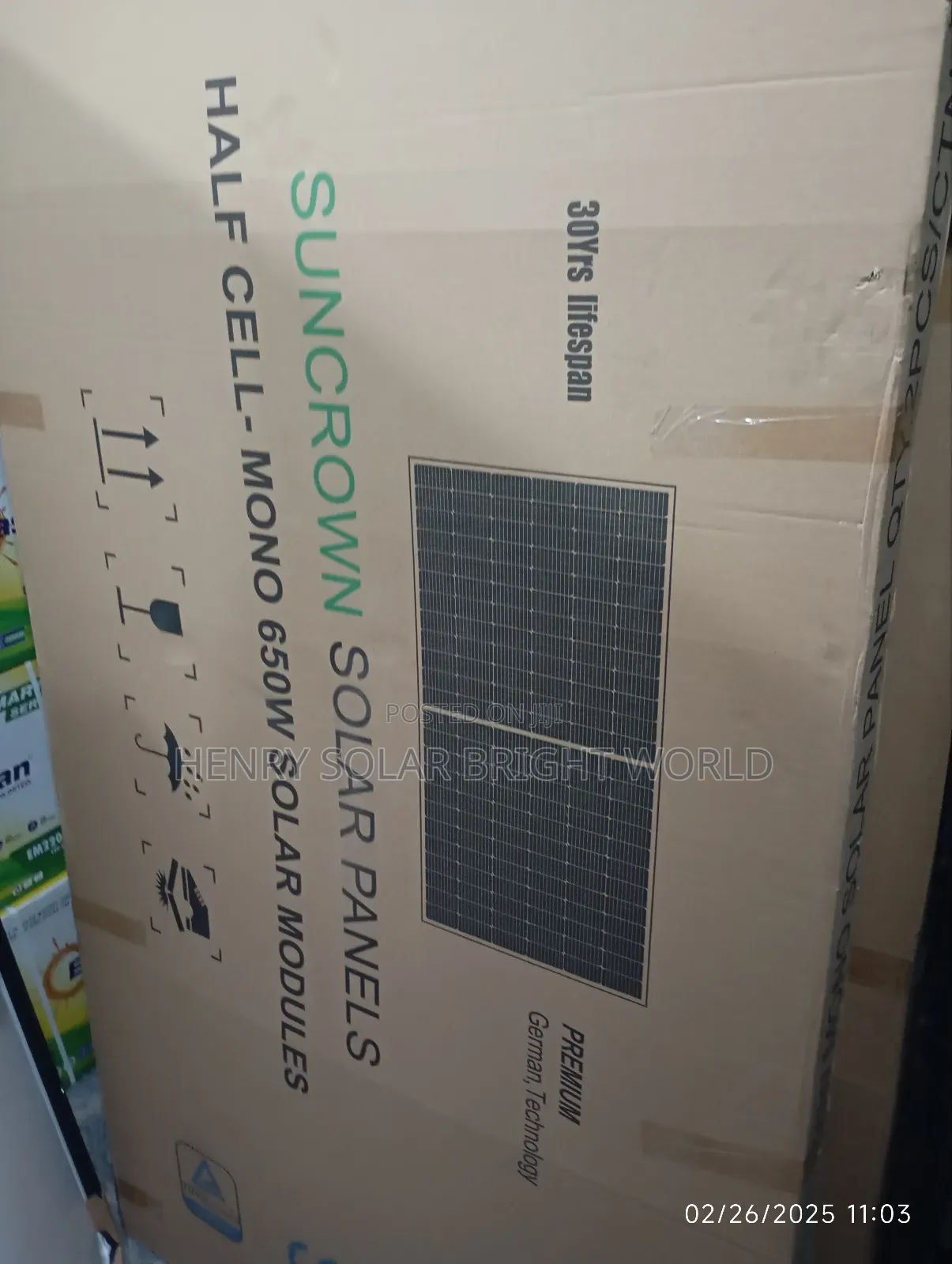 650w Mono Solar Panel Suncrown