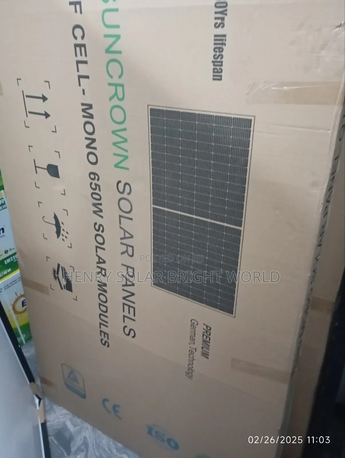 650w Mono Solar Panel Suncrown