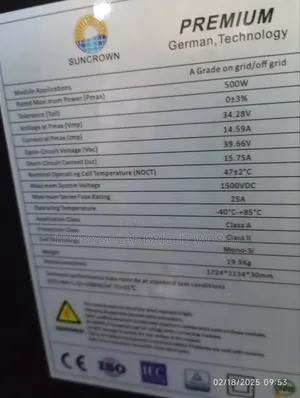 500w Suncrown Panel