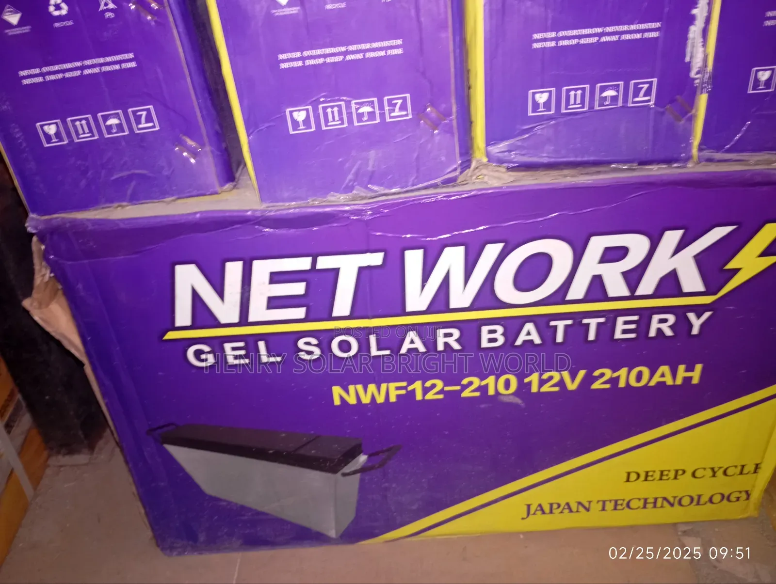 Network 210ah 12v Gel Battery (Slim)