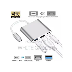 3 in 1 Usb Type C Hub Hdmi Adapter Usb-C to Converter