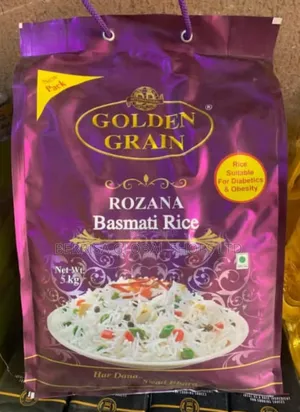 A Carton of 5kg Golden Grain Rozana Basmati Rice by 4