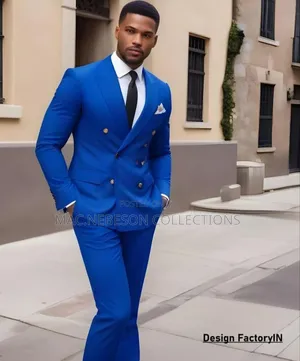 Photo - Casila Double Breasted Royal Blue Suit