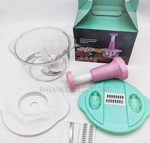 2l Manual Multipurpose Hand Pushing Grater With Accessories